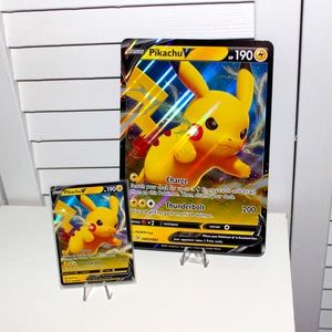 Pikachu V Jumbo & regular size card!